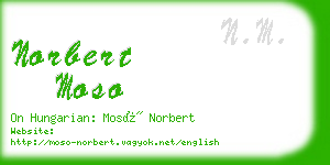 norbert moso business card